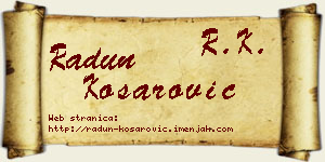 Radun Košarović vizit kartica